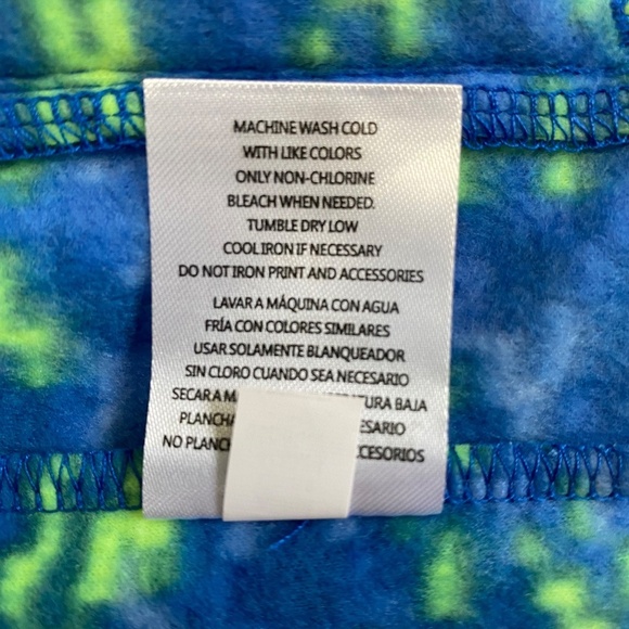 Lands' End Fleece Full Zip Hooded Jacket, Blue/Green, 2T, NWT - Picture 10 of 10